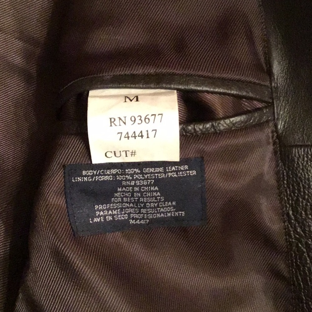 NWOT STAFFORD MEN’S LEATHER BLAZER SIZE M* - Picture 6 of 6